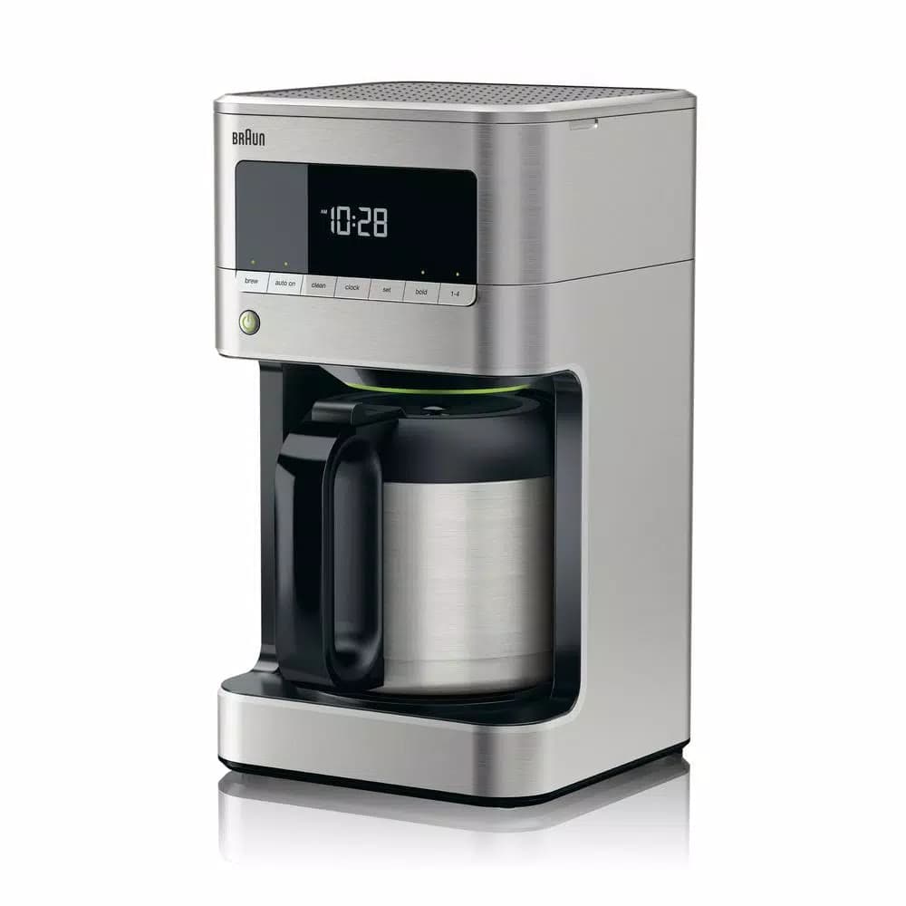 Braun Brew Sense 10-Cup Stainless Steel Drip Coffee Maker with Thermal Carafe