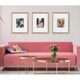 Kate and Laurel Adlynn Gold Picture Frame Set, 16 x 20 in. and 8 x 10 in. with Mats, Set of 3 thumbnail 6