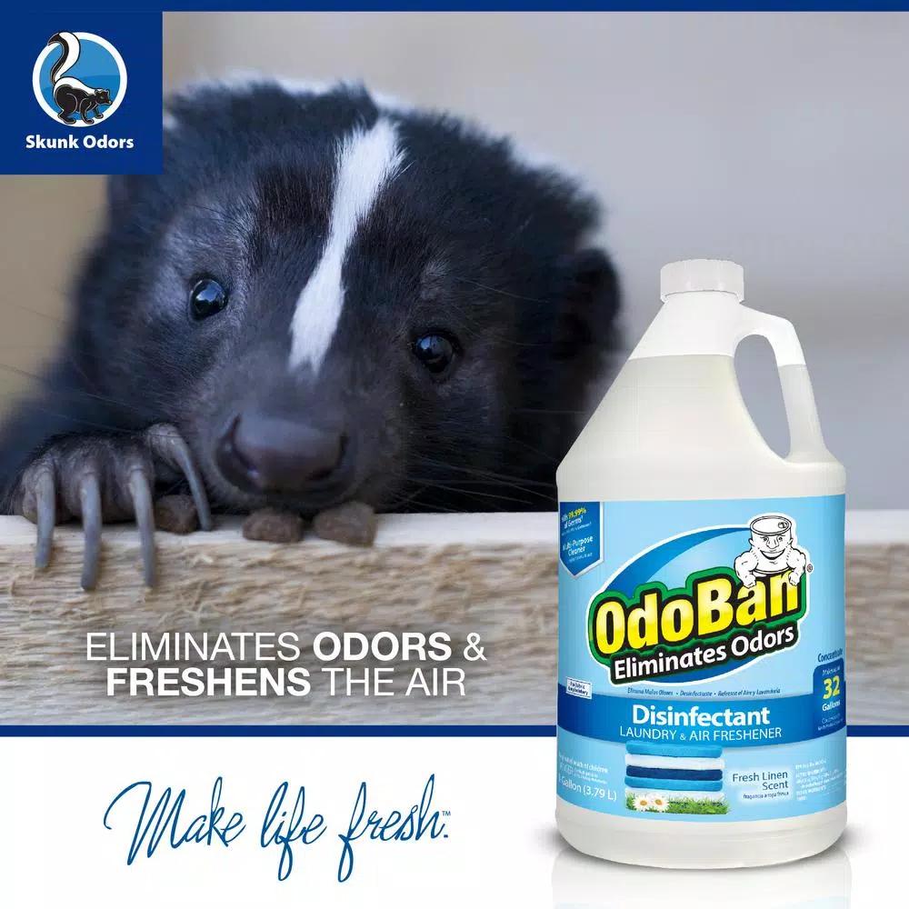OdoBan Fresh Linen Disinfectant, Laundry & Air Freshener, 1 Gallon Multi-Purpose Concentrate