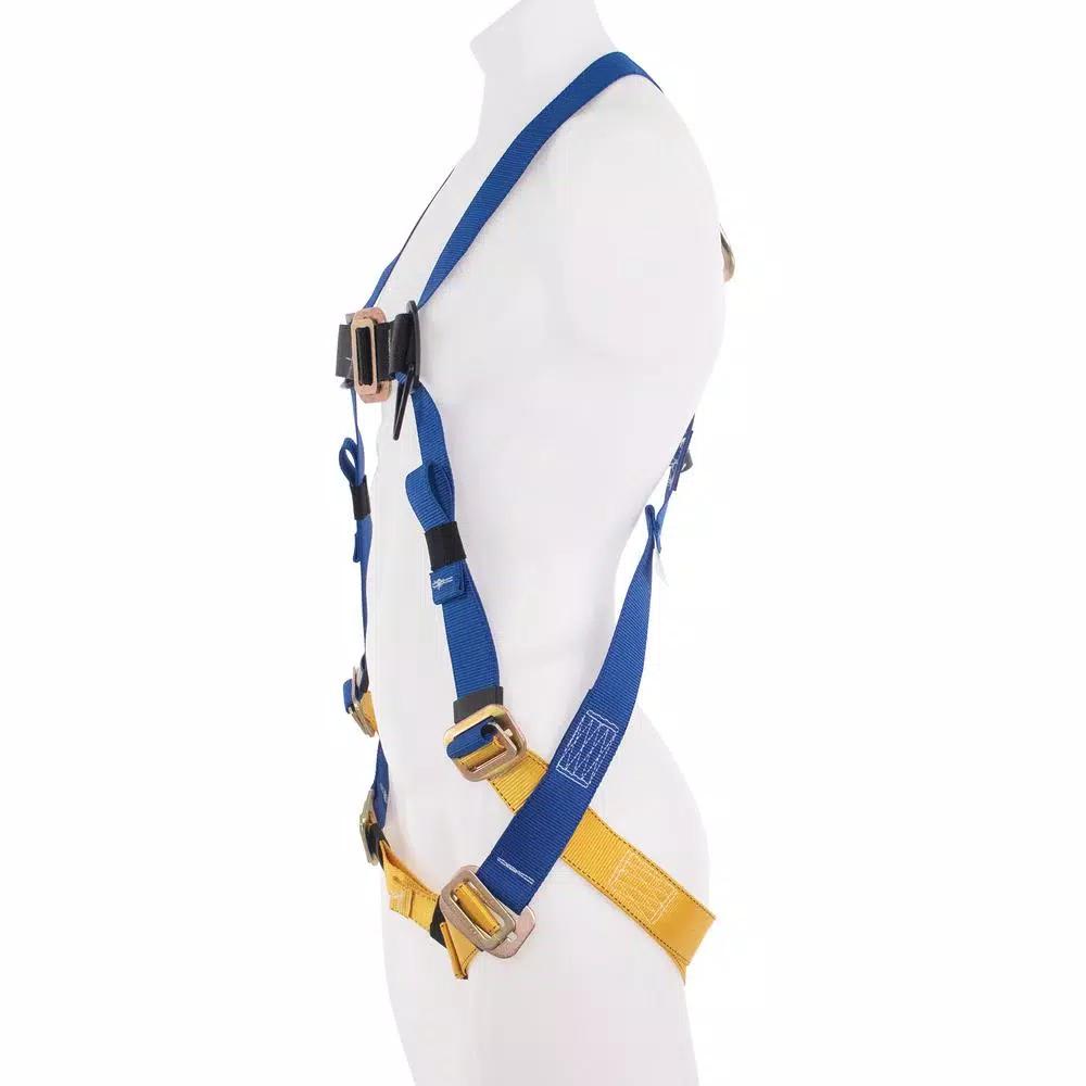 Werner BaseWear Standard Universal Safety Harness, 1 D-Ring, Blue