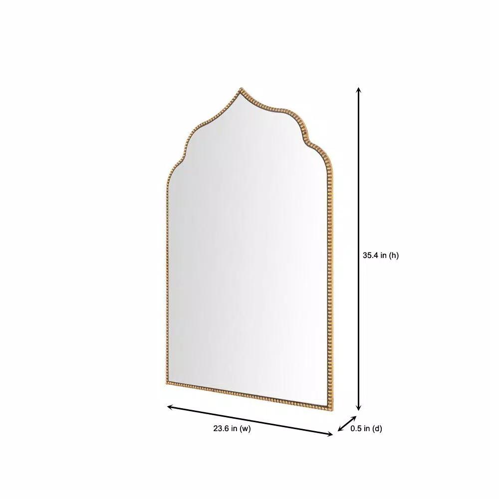 Home Decorators Collection Ornate Arched Gold Antiqued Accent Mirror