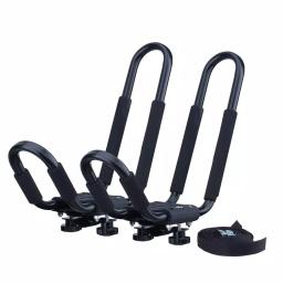 Max Load Heavy Duty Roof Mounted Single Kayak Carrier with Wide J-Bars, 70 lbs Capacity thumbnail 1