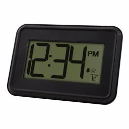 La Crosse Technology Modern Digital Wall Clock with Temperature Display, Countdown Timer, and Alarm - Black thumbnail 5