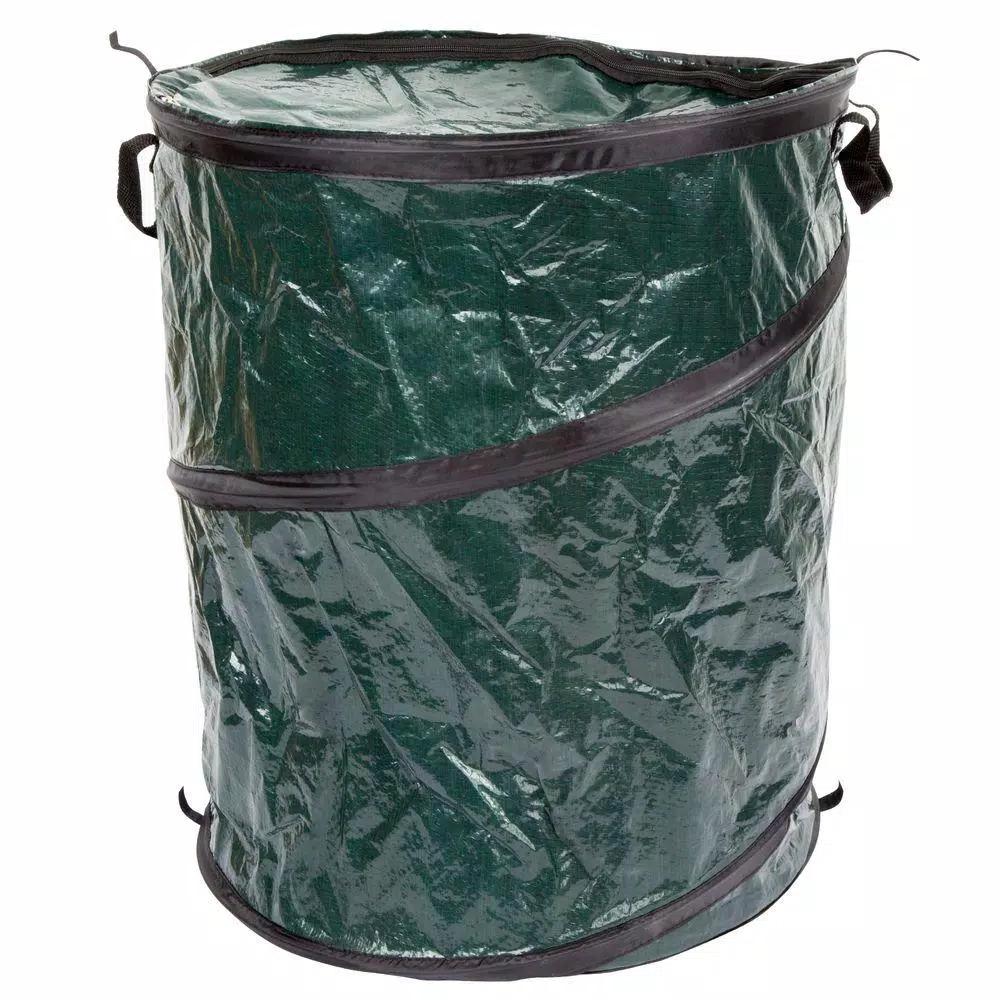 Wakeman Outdoors 33 Gal. Collapsible Camping Trash Bin, Green