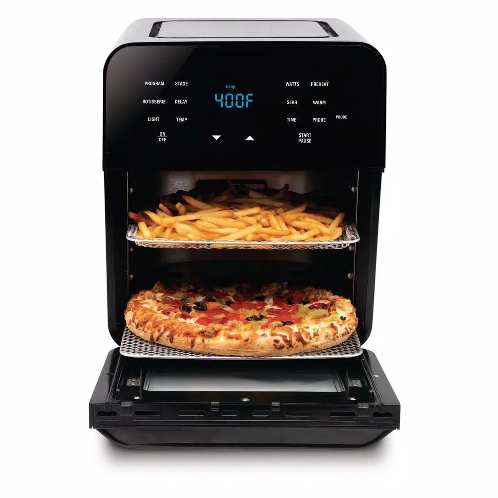 NuWave Brio 14 Qt. Digital Air Fryer with Integrated Temperature Probe and 100 Pre-Programmed Recipes