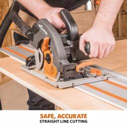 Evolution Power Tools Evolution ST1400 55 in. Circular Saw Track with Clamps and Carry Bag thumbnail 2