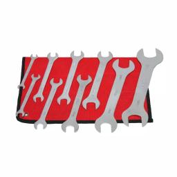 Grand Rapids Industrial Products Metric Super Thin Wrench Set, 9-Piece Open End/Box End Wrench Set with Storage Pouch thumbnail 1