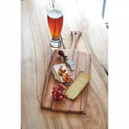 Ironwood Handcrafted Acacia Wood Rectangular Charcuterie Paddle Board thumbnail 3