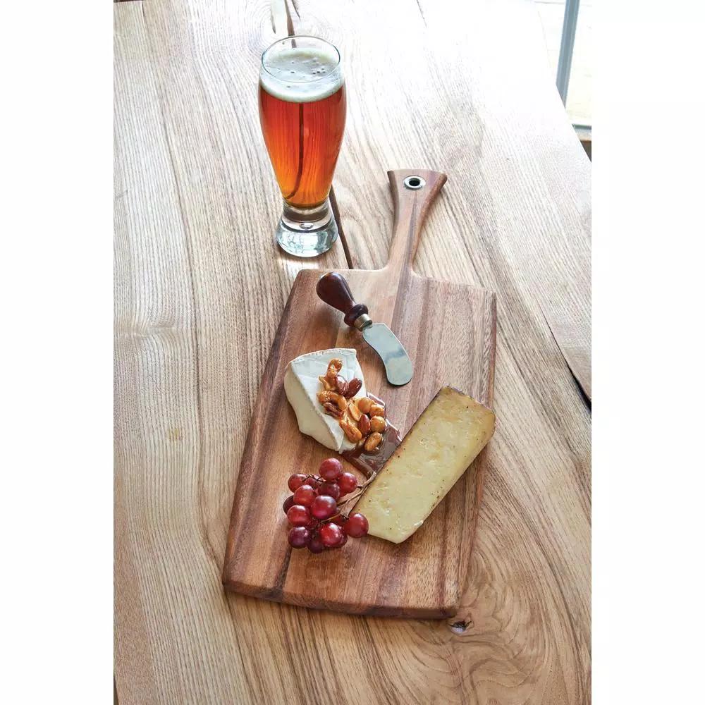 Ironwood Handcrafted Acacia Wood Rectangular Charcuterie Paddle Board