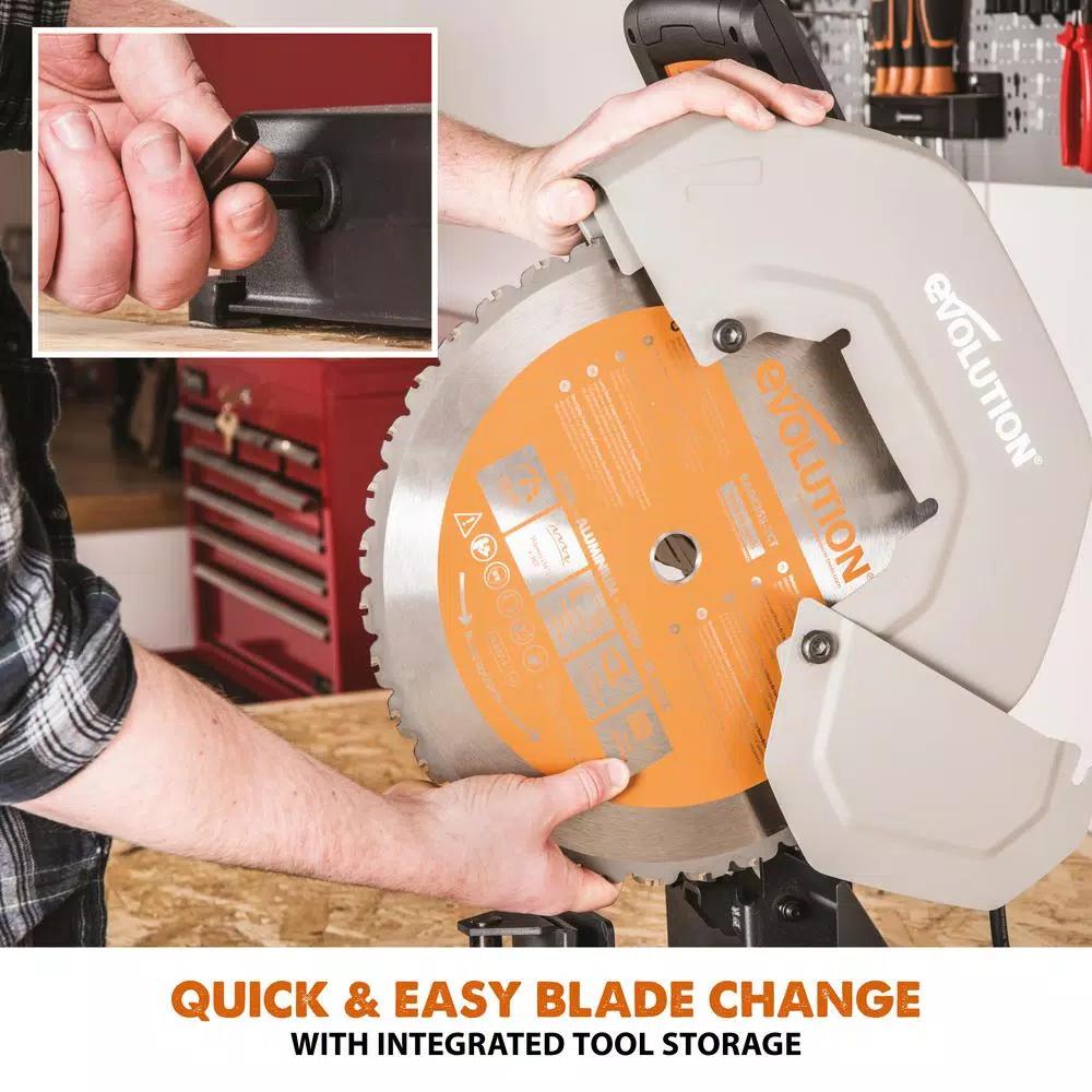 Evolution Power Tools 15 Amp 14 in. Multi-Material Chop Saw with Japanese TCT Blade