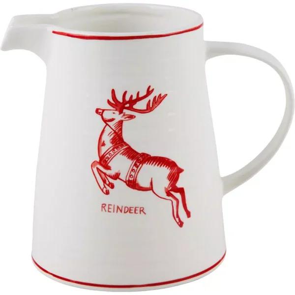 Molly Hatch 7 in. Reindeer Ceramic Pitcher, 56 oz.