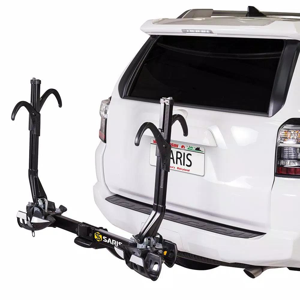 SARIS Superclamp 2-Bike Tray Hitch Bike Rack, 70 lbs Capacity, Black