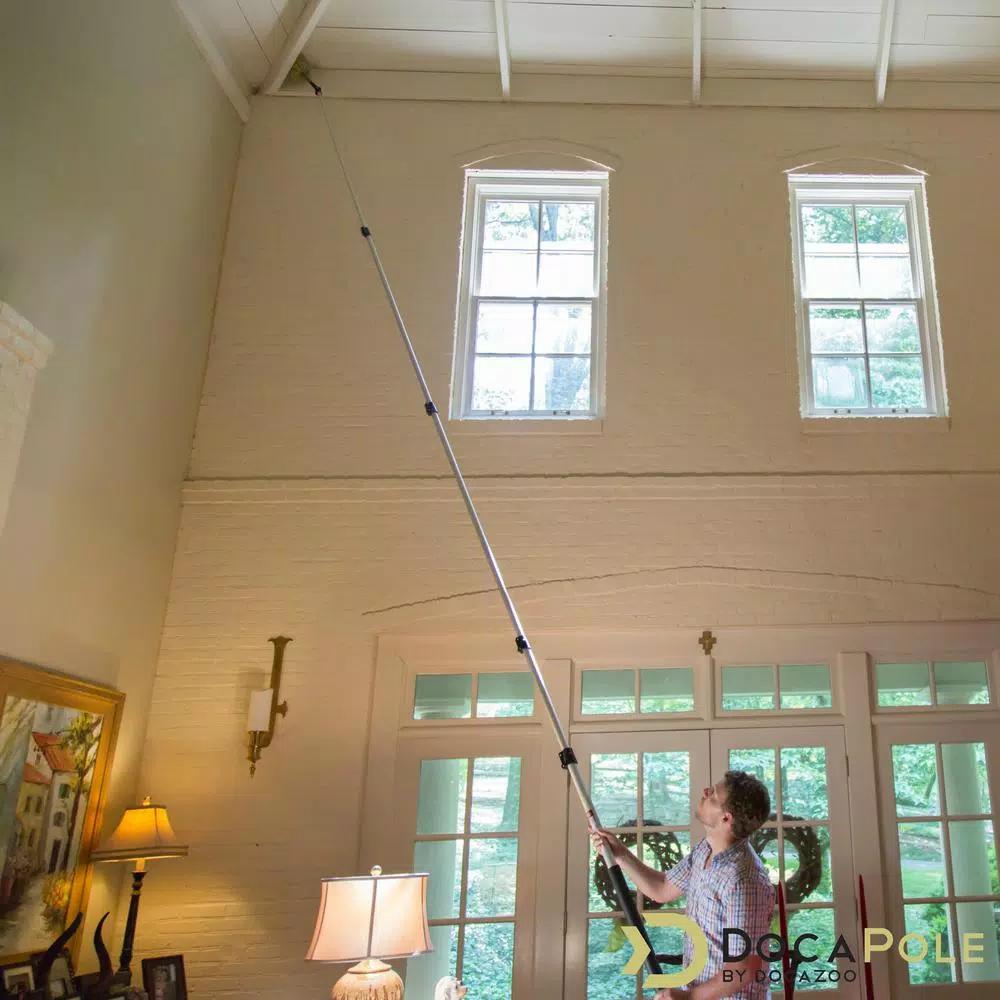 DocaPole High Reach Duster Kit with 7 ft. to 30 ft. Extension Pole, Cobweb Duster, and Ceiling Fan Duster