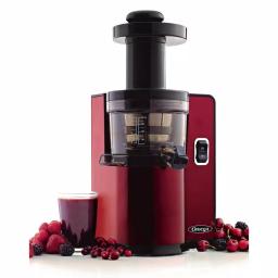 Omega Vertical Slow Speed Masticating Juicer, 150W, Red thumbnail 4