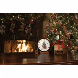 Bulova Holiday Sounds Hardwood Case Table Clock with Festive Music thumbnail 3