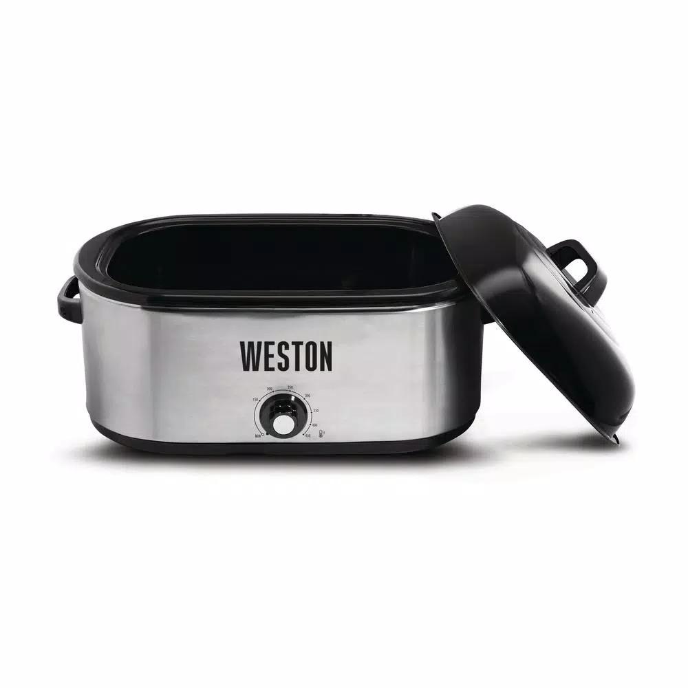 Weston 22 Qt. Stainless Steel Electric Roaster Oven, 1450W