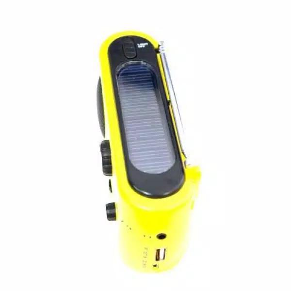 Mayday The Element Dynamo Powered Solar Emergency Radio and Flashlight with NOAA Weather Alert, Yellow