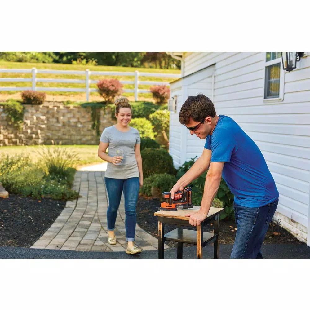 BLACK+DECKER 20V MAX Lithium-Ion Cordless Mouse Sander with 1.5 Ah Battery and Charger