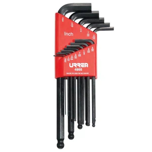 URREA 13-Piece L-Type Hex Key Set, 1/20 in. to 3/8 in. SAE