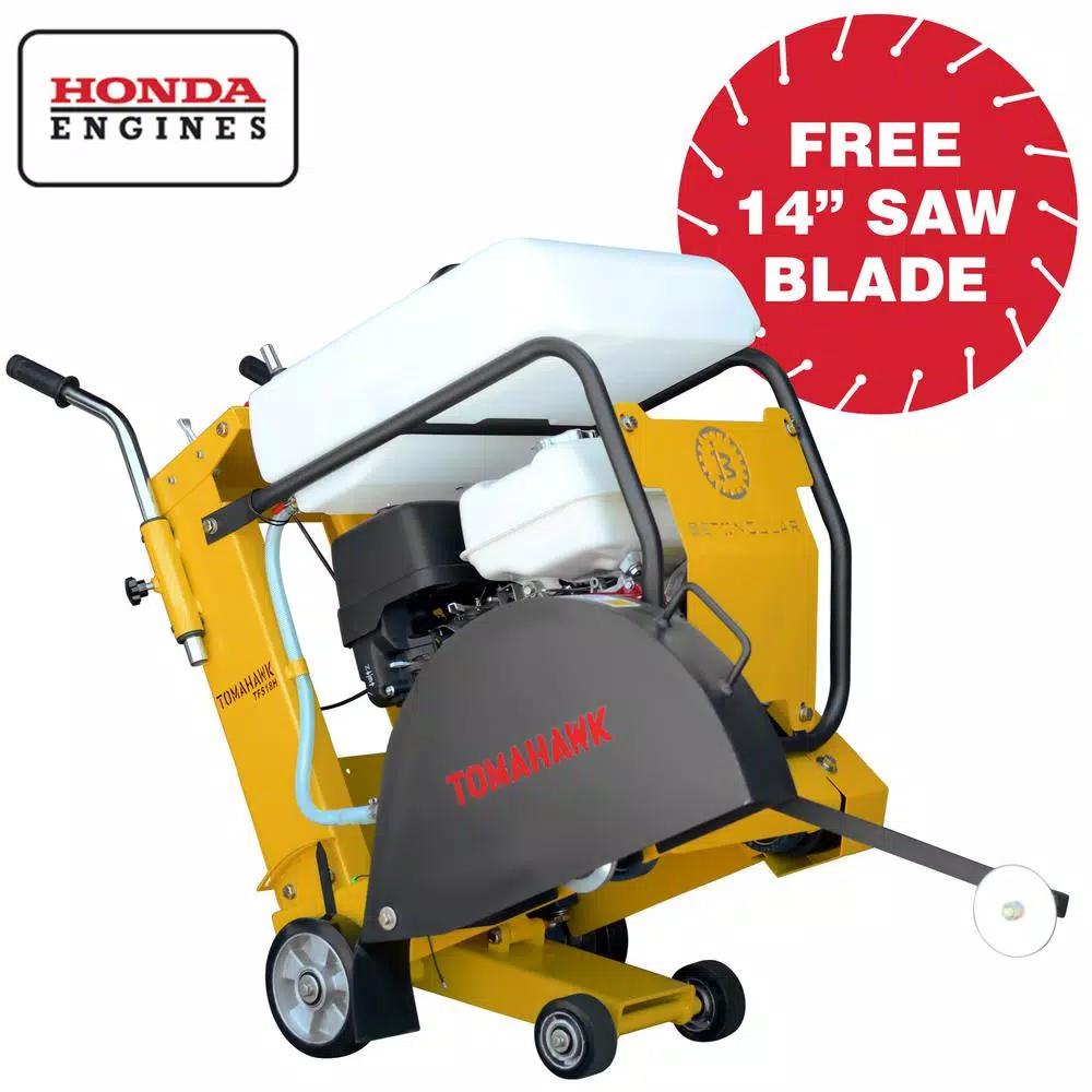 Tomahawk Power TFS18H 18 in. Walk Behind Concrete Saw with 13 HP Honda GX390 Engine