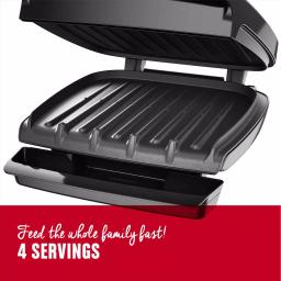 George Foreman Classic 4-Serving Indoor Grill and Panini Press, 60 sq. in., Black thumbnail 2