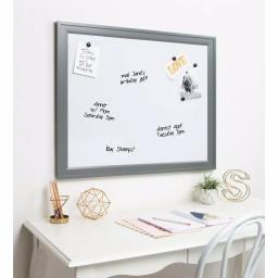 DesignOvation Bosc Gray Framed Magnetic Dry Erase Memo Board with Magnets and Marker thumbnail 5