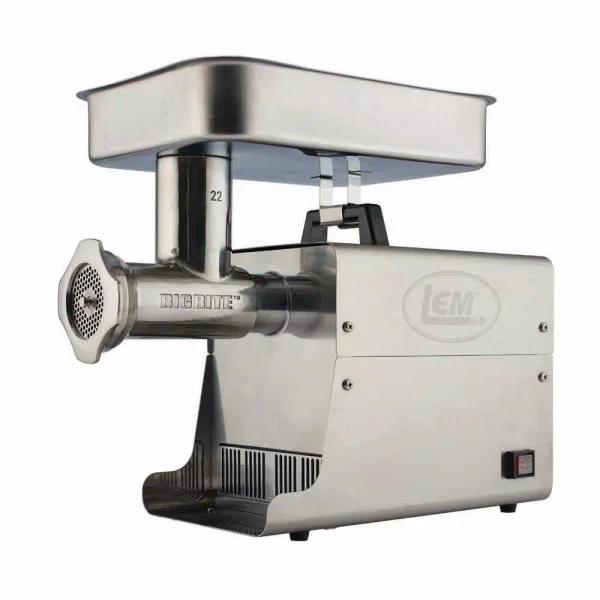LEM Big Bite Grinder #22 1 HP Stainless Steel Electric Meat Grinder, 13 lbs/min