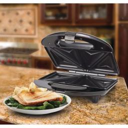 Brentwood Appliances 750W Compact Dual Sandwich Maker, Nonstick, Black thumbnail 9