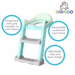 Babyloo Sterdy Potty Training Booster Seat with Adjustable Height and Removable Cushion - Mint Green thumbnail 7
