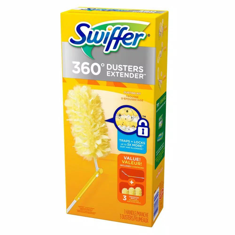 Swiffer Duster Starter Kit with Extendable Handle and Microfiber Dusters