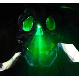 Haunted Hill Farm 7.5 ft. Animated Phantom Witch with Multi-Color LED Crystal Ball Halloween Prop thumbnail 6