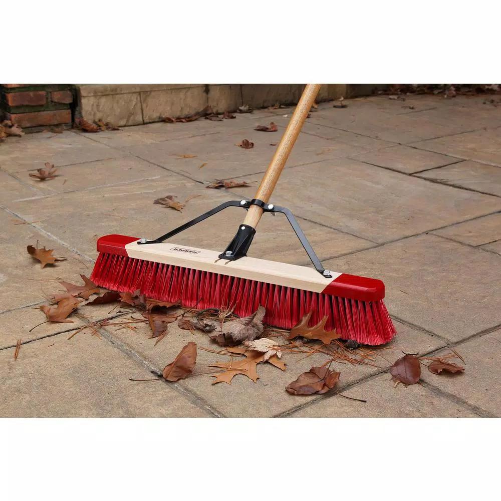 Harper 24 in. All-Purpose Push Broom with 60 in. Lacquered Hardwood Handle