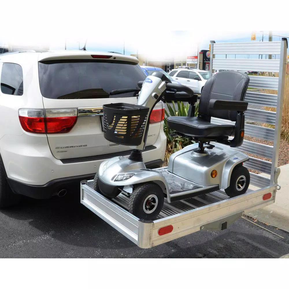 Erickson Deluxe Aluminum Mobility Hitch Cargo Carrier with Ramp, 400 lb. Capacity, 2 in. Receiver