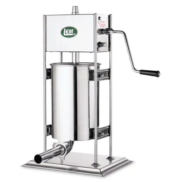 LEM 25 lb. Stainless Steel Dual Gear Vertical Sausage Stuffer with 90° Handle