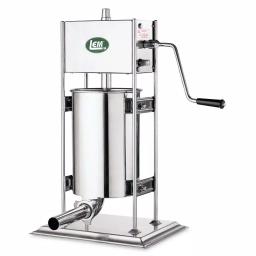 LEM 25 lb. Stainless Steel Dual Gear Vertical Sausage Stuffer with 90° Handle thumbnail 1