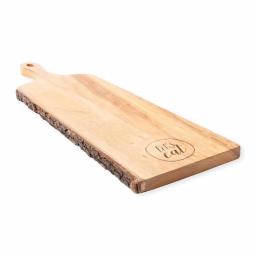 Cathy's Concepts Let's Eat Live Edge Mango Wood Serving Board - Rustic Rectangular Charcuterie Tray thumbnail 4