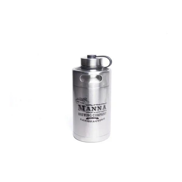Manna 64 oz. Double Wall Vacuum-Sealed Stainless Steel Keg Growler