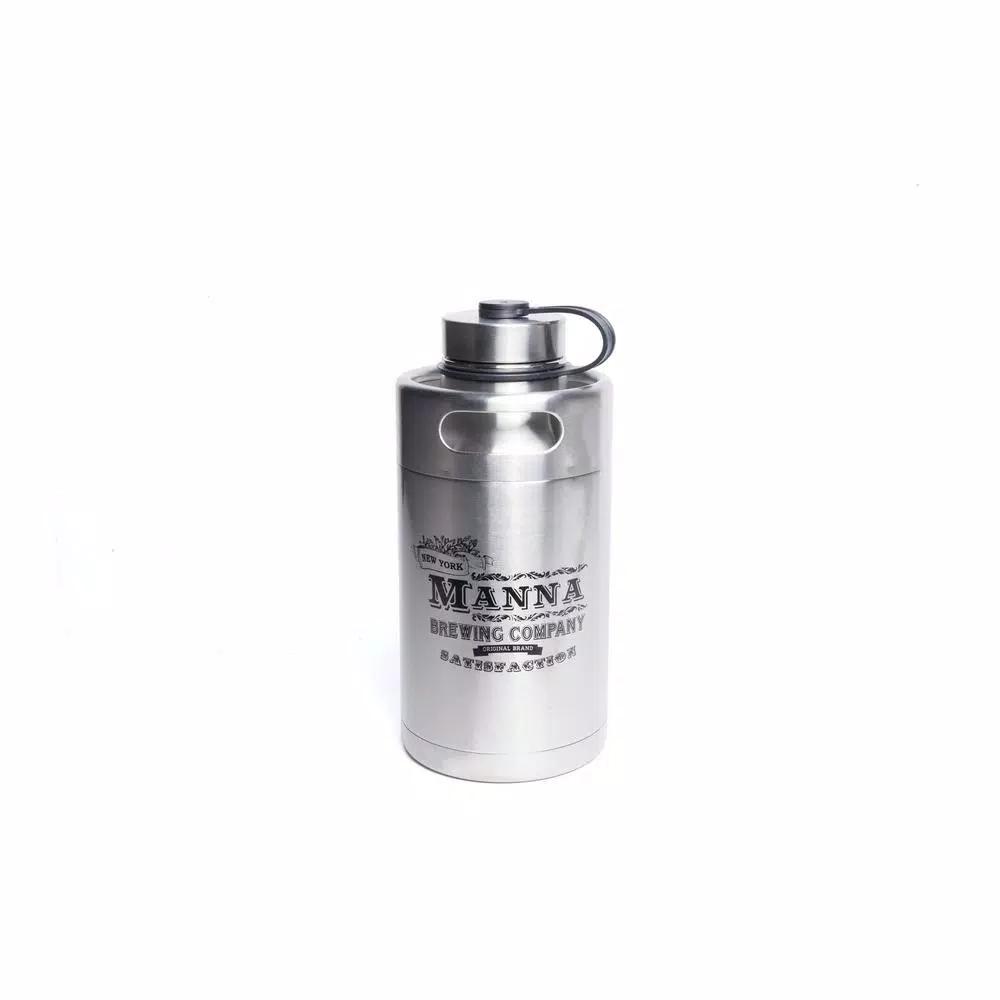 Manna 64 oz. Double Wall Vacuum-Sealed Stainless Steel Keg Growler