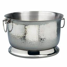 Elegance 3.75 Gal. Hammered Stainless Steel Party Tub with Double Wall Insulation thumbnail 1