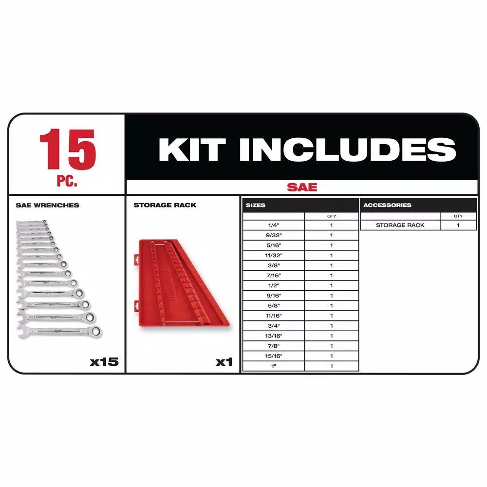 Milwaukee 62-Piece 1/2 in. Drive SAE/Metric Ratchet, Socket, and Ratcheting Wrench Set