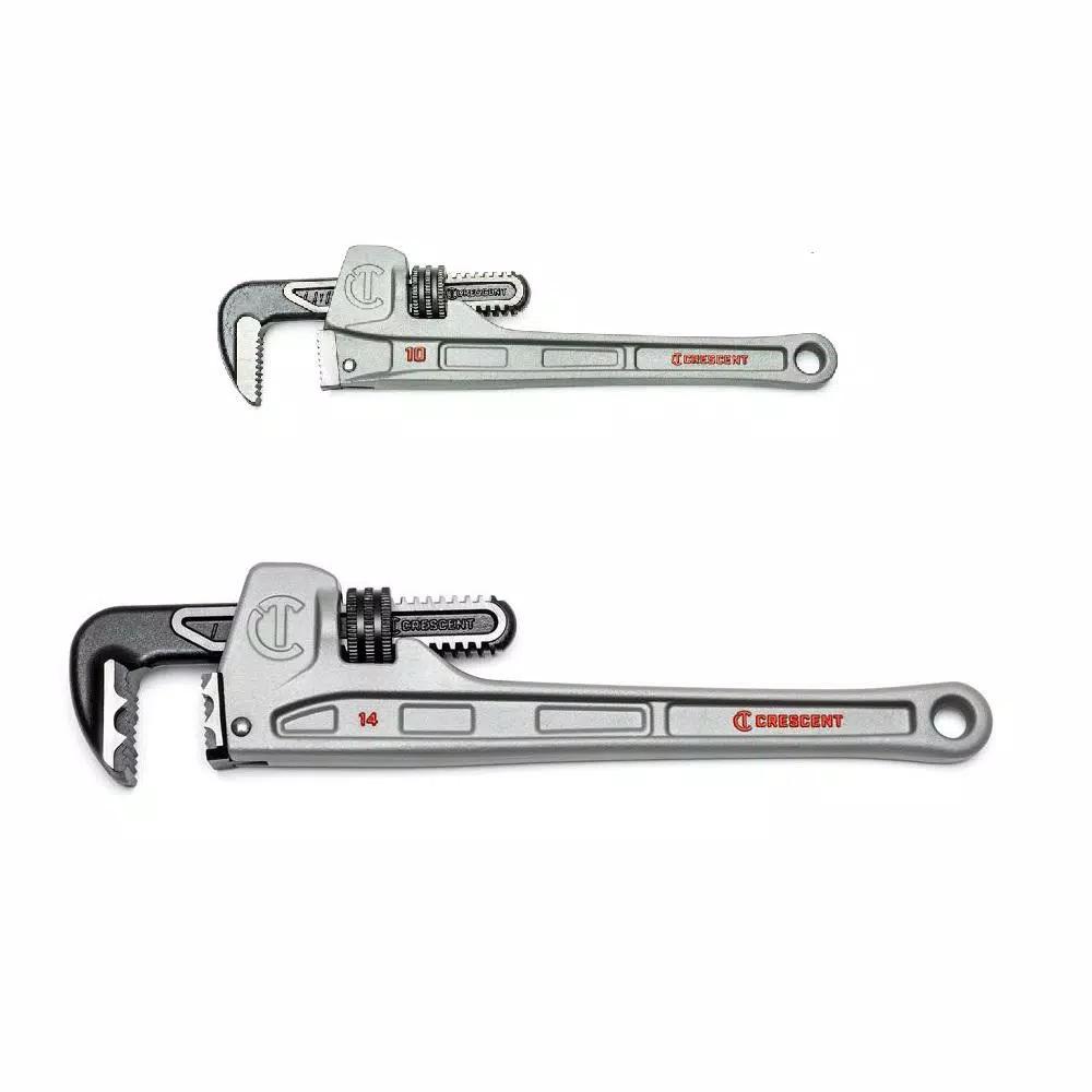 Crescent Aluminum Pipe Wrench, 9-inch Adjustable Straight Pipe Wrench