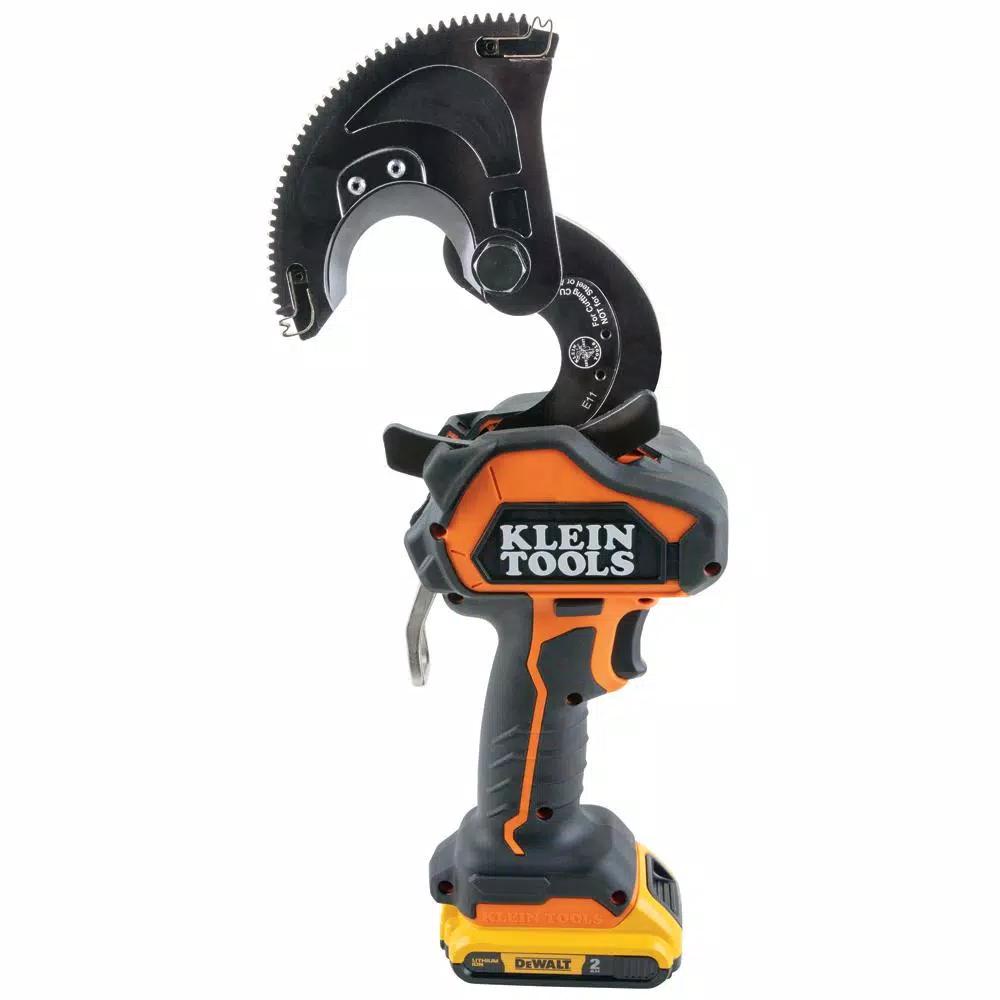 Klein Tools Battery-Operated Closed-Jaw Cable Cutter Kit with 20V 2 Ah Batteries & Charger