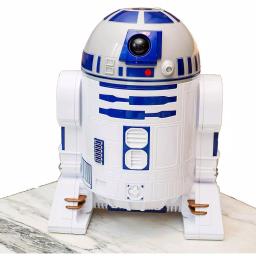 Uncanny Brands Star Wars R2-D2 Hot Air Popcorn Maker, 2 oz. Kernel Capacity, Blue/White thumbnail 3