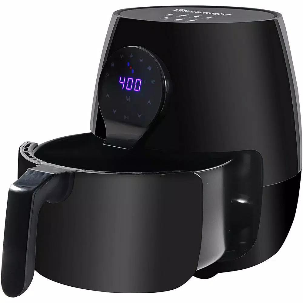 Maximatic Elite Gourmet 5.3 Qt. Digital Air Fryer, 1350W Oil-Free Multi-Cooker, Black