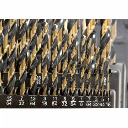 WEN 29-Piece HSS Jobber Drill Bit Set with Black Gold Finish and Carrying Case thumbnail 4