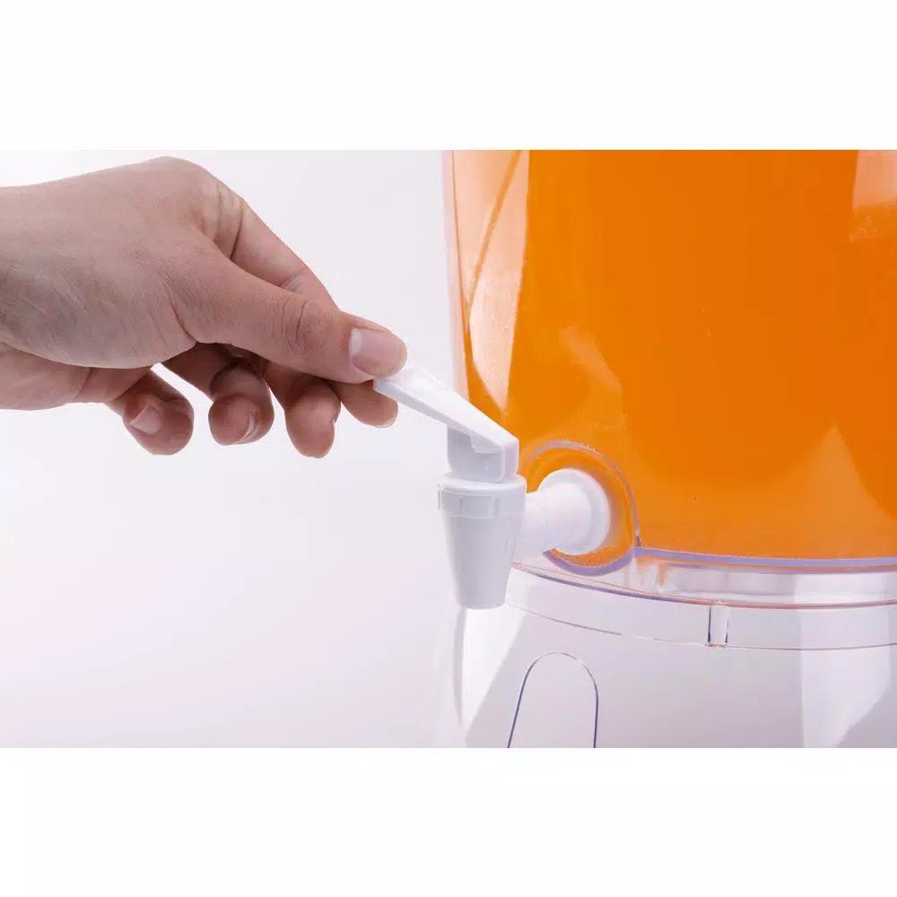 Basicwise 2.35 Gal. Stackable Round Juice and Water Beverage Dispenser with Stand