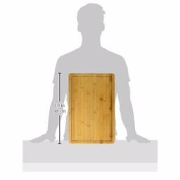 Heim Concept Premium Bamboo Cutting Board and Serving Tray with Drip Groove, 18 x 12 in thumbnail 7
