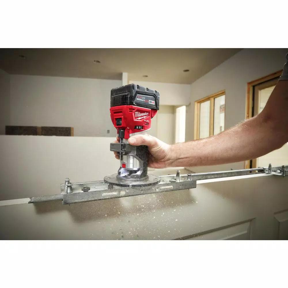 Milwaukee M18 FUEL 18V Brushless Cordless Compact Router with Offset Base