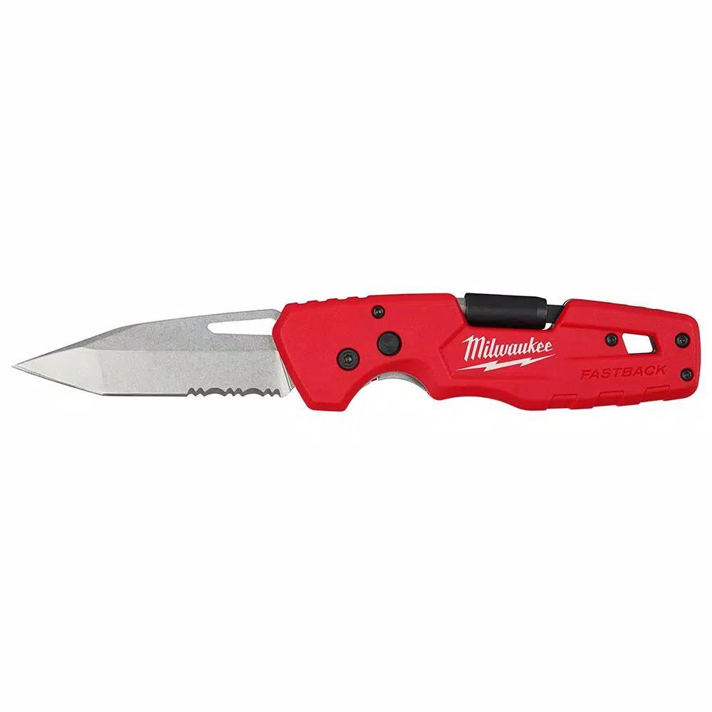 Milwaukee FASTBACK 5-in-1 Folding Utility Knife with 3 in. Tanto Blade