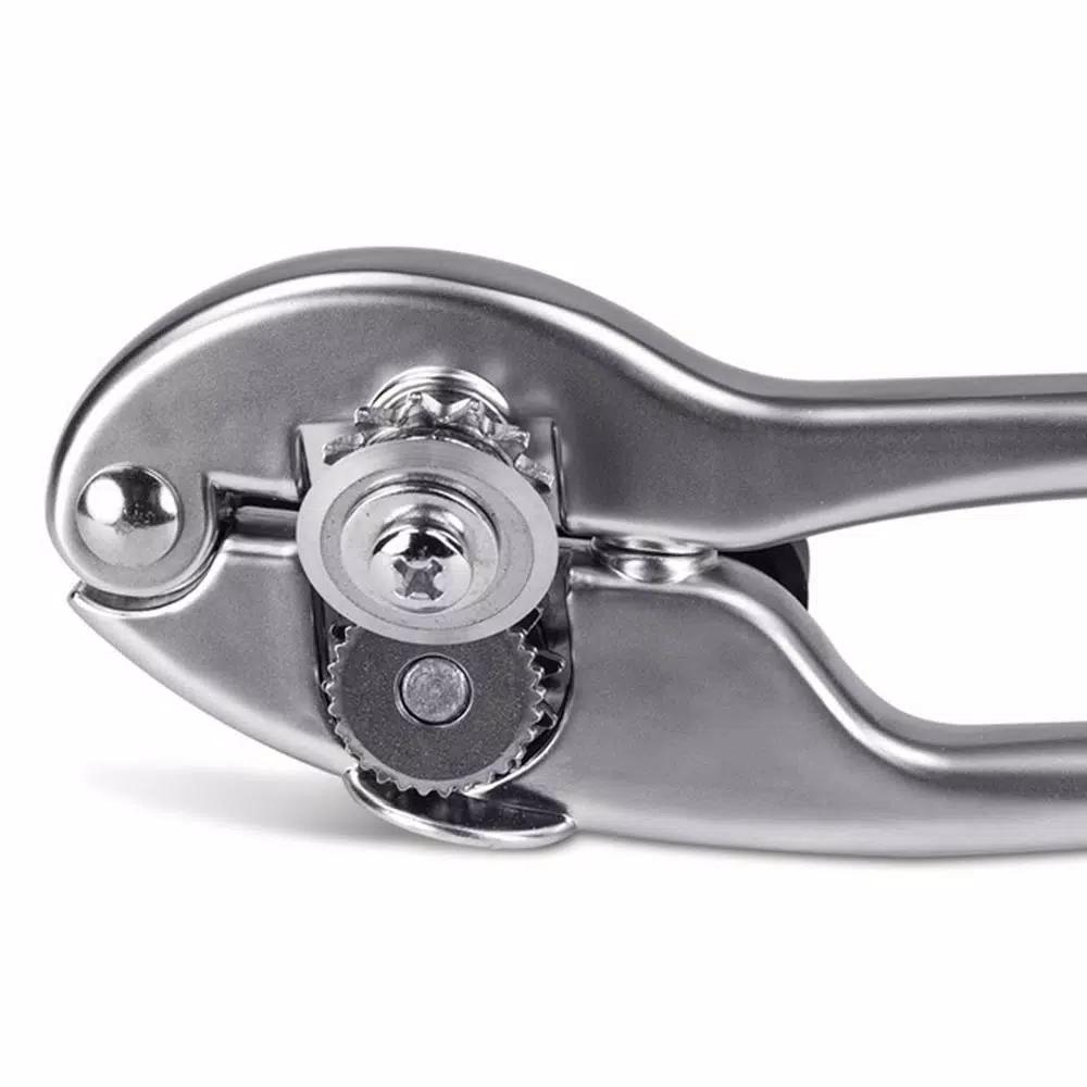 Home Basics Handheld Can Opener - High Carbon Stainless Steel & Zinc with Ergonomic TPR Grip